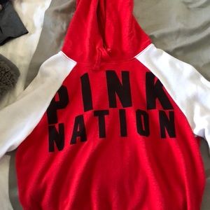 A cutoff/cropped sweatshirt from PINK